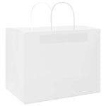 HKH Sacos de Papel 250 Unidades com Alças - Branco - 32x22x24 cm