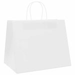HKH Sacos de Papel 250 Unidades com Alças - Branco - 32x22x24 cm