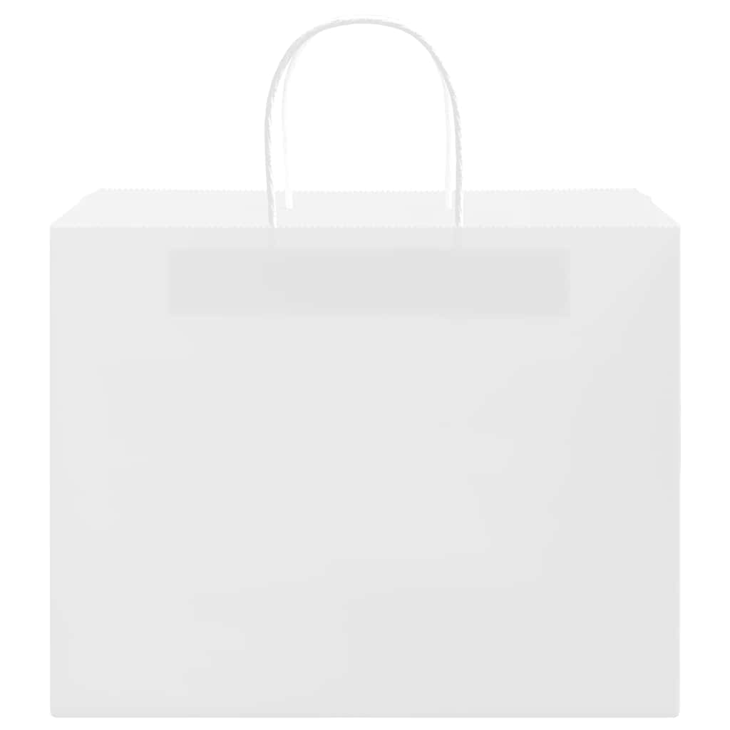 HKH Sacos de Papel 250 Unidades com Alças - Branco - 32x22x24 cm
