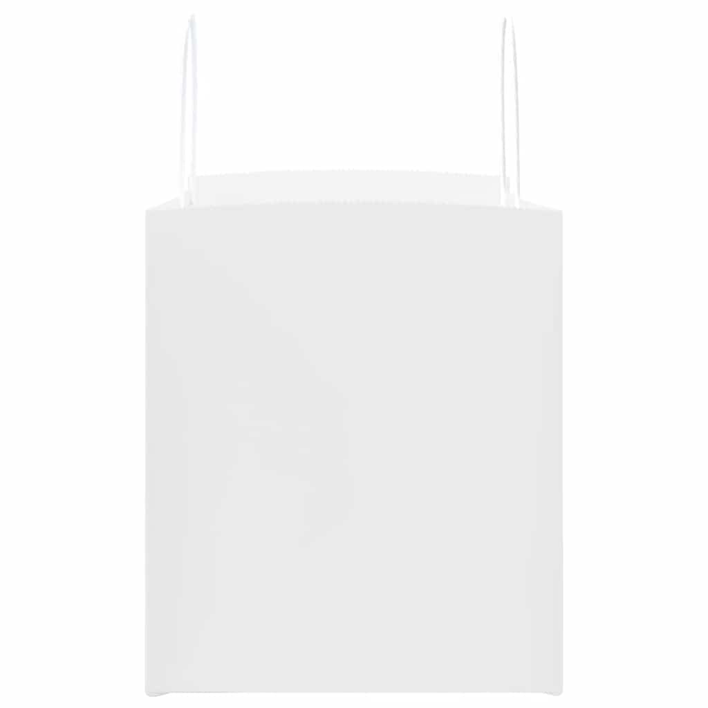 HKH Sacos de Papel 250 Unidades com Alças - Branco - 32x22x24 cm