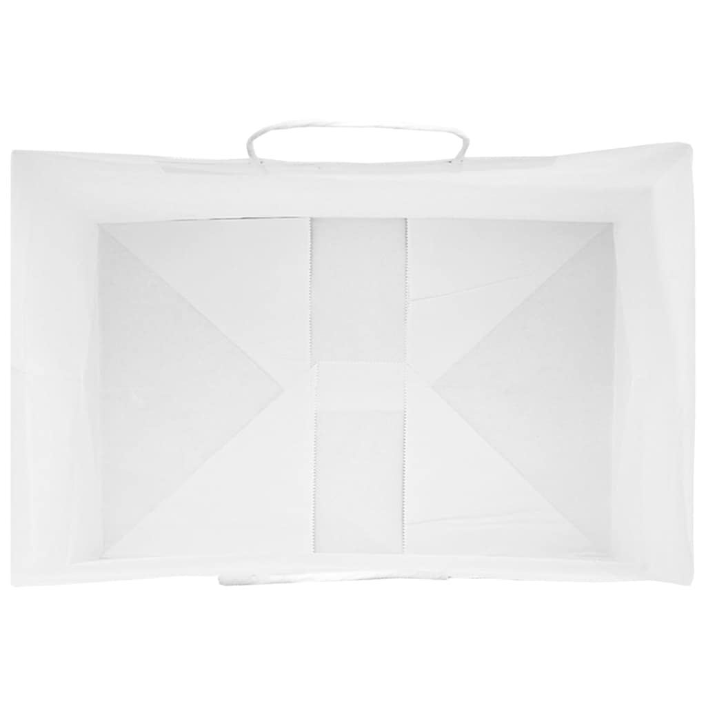 HKH Sacos de Papel 250 Unidades com Alças - Branco - 32x22x24 cm