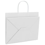 HKH Sacos de Papel 250 Unidades com Alças - Branco - 32x22x24 cm