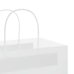 HKH Sacos de Papel 250 Unidades com Alças - Branco - 32x22x24 cm