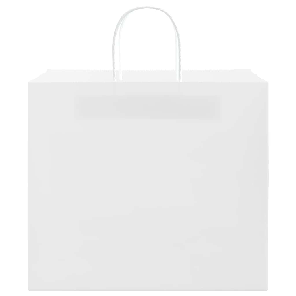 HKH Sacos de Papel 250 Unidades com Alças - Branco - 32x22x28 cm