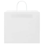 HKH Sacos de Papel 250 Unidades com Alças - Branco - 32x22x28 cm