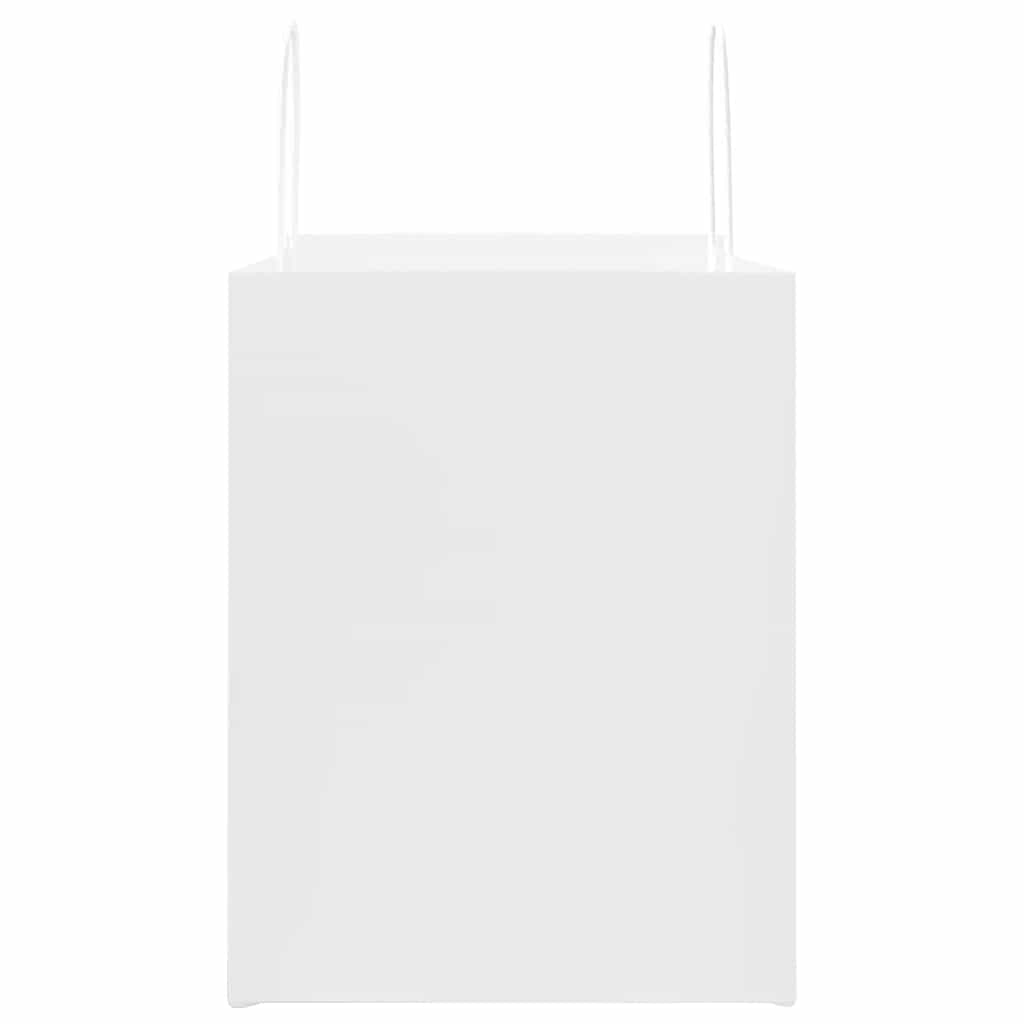 HKH Sacos de Papel 250 Unidades com Alças - Branco - 32x22x28 cm