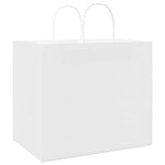 HKH Sacos de Papel 250 Unidades com Alças - Branco - 32x22x28 cm