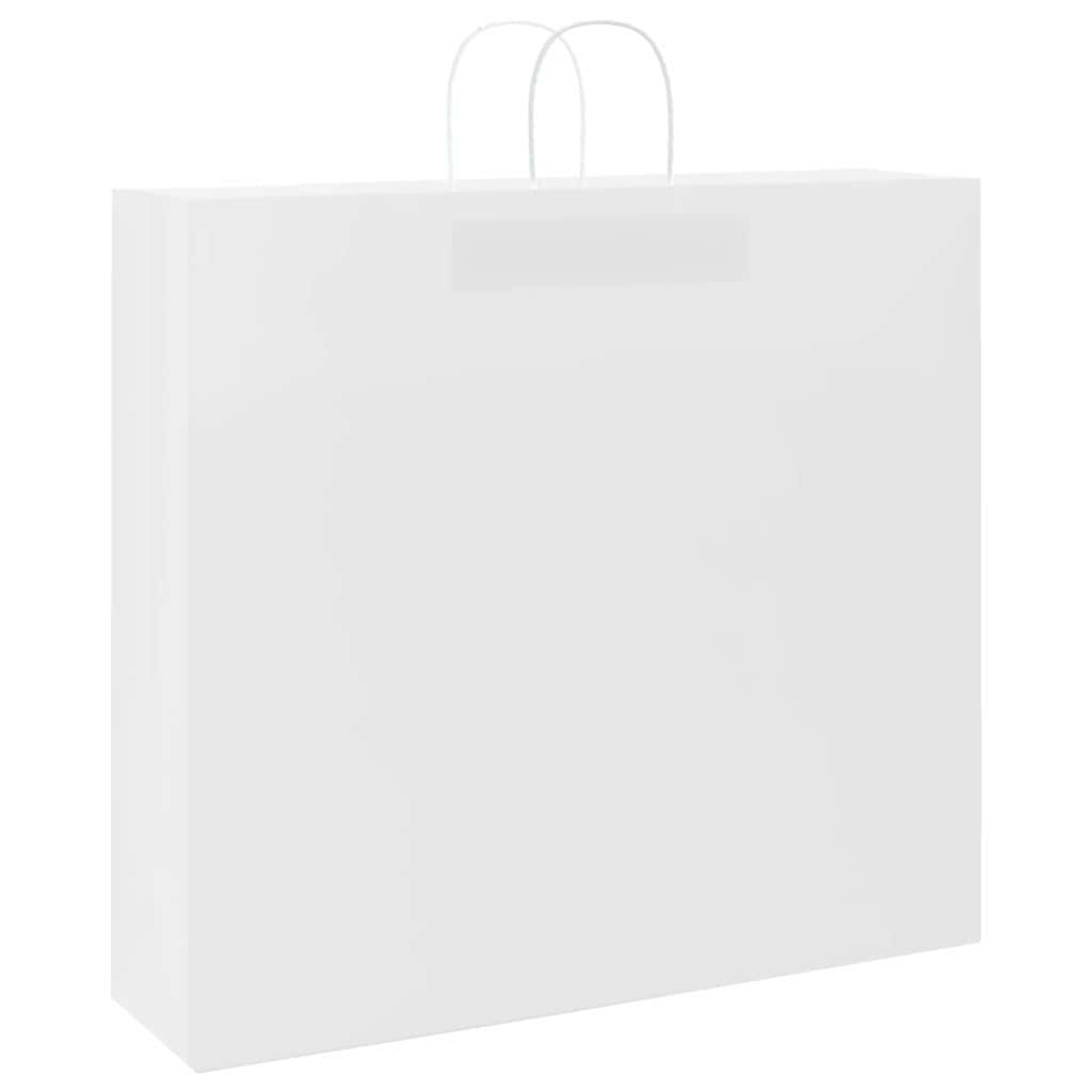 HKH Sacos de Papel 250 Unidades com Alças - Branco - 54x15x49 cm