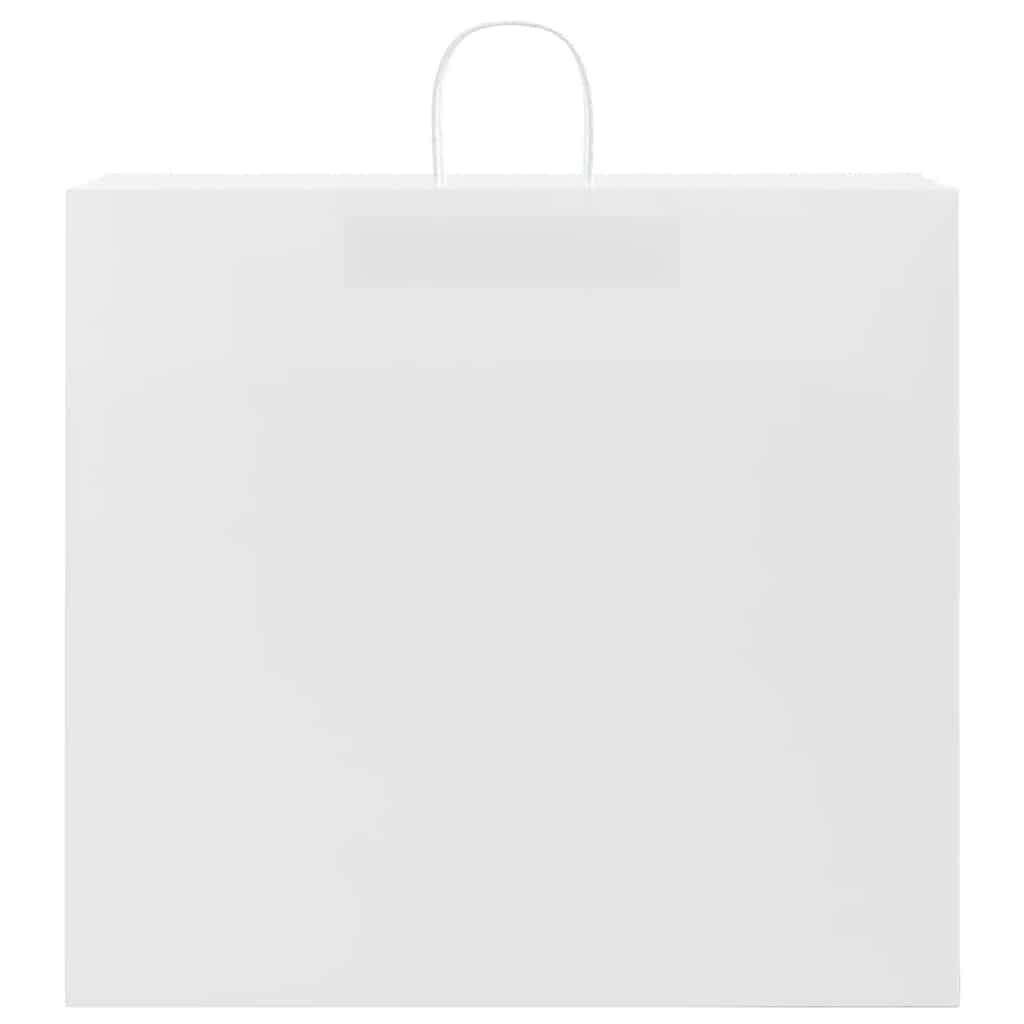 HKH Sacos de Papel 250 Unidades com Alças - Branco - 54x15x49 cm