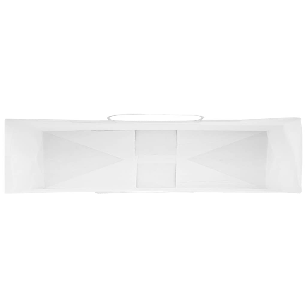 HKH Sacos de Papel 250 Unidades com Alças - Branco - 54x15x49 cm