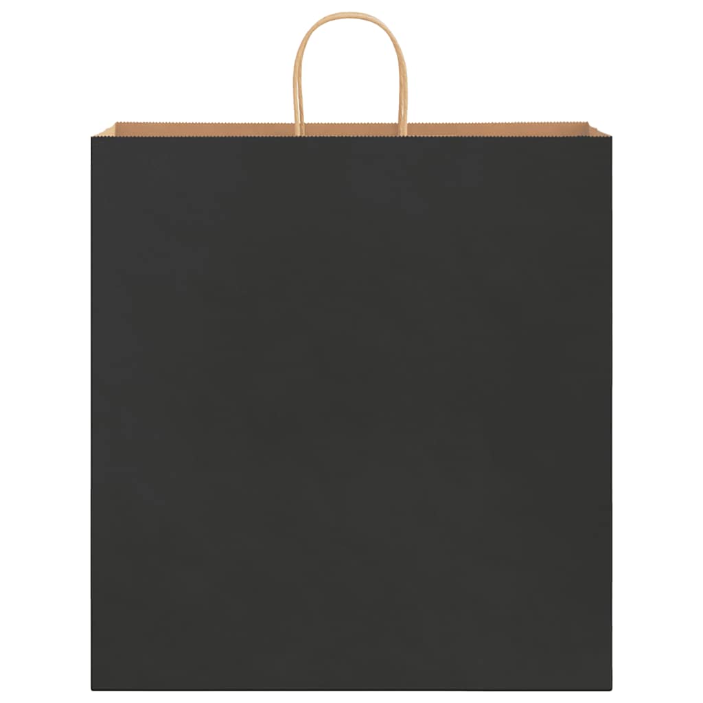 HKH Sacos de Papel 50 Unidades com Alças - Preto - 45x17x48 cm