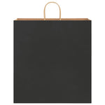 HKH Sacos de Papel 50 Unidades com Alças - Preto - 45x17x48 cm