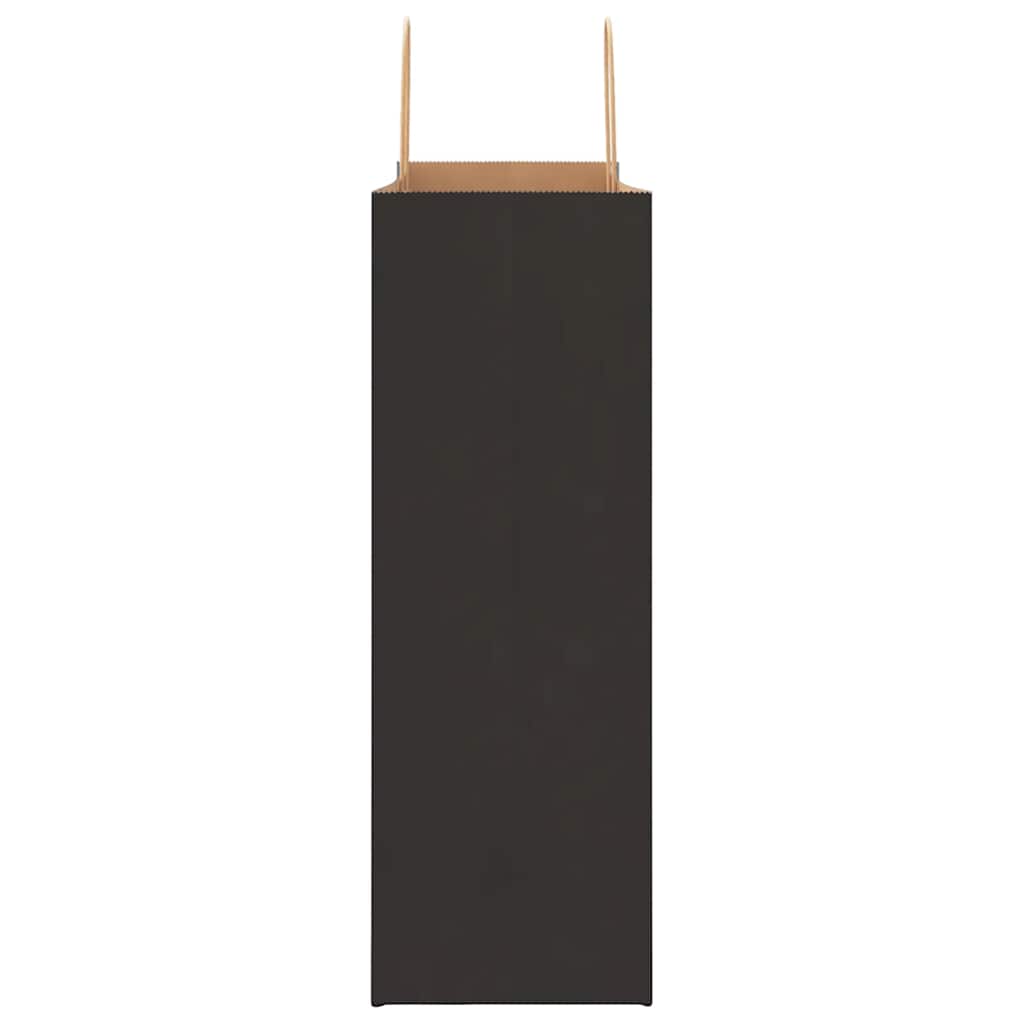 HKH Sacos de Papel 50 Unidades com Alças - Preto - 45x17x48 cm