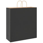 HKH Sacos de Papel 50 Unidades com Alças - Preto - 45x17x48 cm