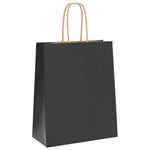 Bolsas de Papel HKH 250 Unidades con Asas - Negro - 18x8x22 cm
