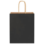 Bolsas de Papel HKH 250 Unidades con Asas - Negro - 18x8x22 cm