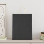 Bolsas de Papel HKH 250 Unidades con Asas - Negro - 32x12x42 cm