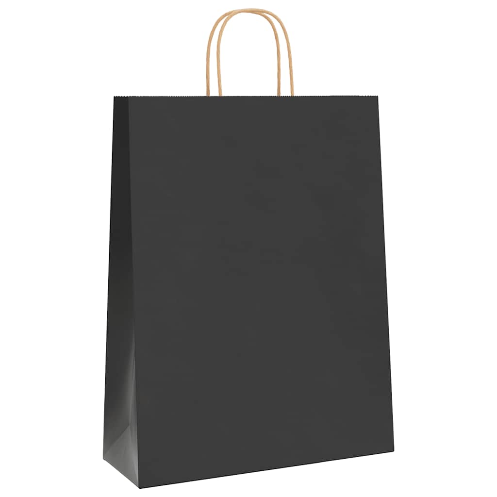 Bolsas de Papel HKH 250 Unidades con Asas - Negro - 32x12x42 cm