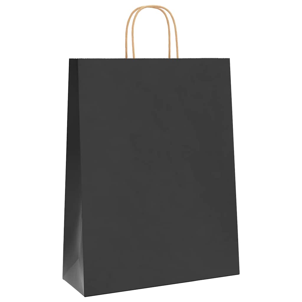 Bolsas de Papel HKH 250 Unidades con Asas - Negro - 32x12x42 cm