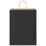 Bolsas de Papel HKH 250 Unidades con Asas - Negro - 32x12x42 cm