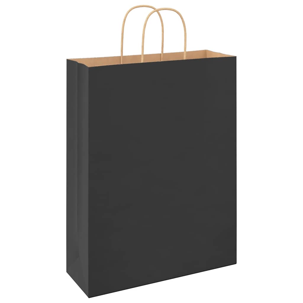 Bolsas de Papel HKH 250 Unidades con Asas - Negro - 32x12x42 cm