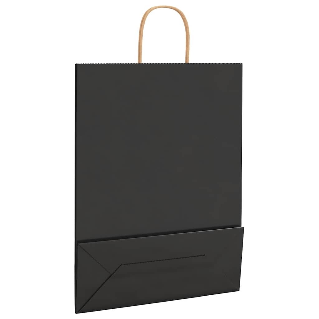 Bolsas de Papel HKH 250 Unidades con Asas - Negro - 32x12x42 cm