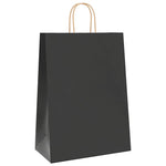 HKH Bolsas de Papel 250 Unidades con Asas - Negro - 32x17x44 cm