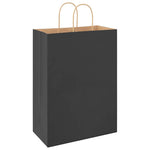 HKH Bolsas de Papel 250 Unidades con Asas - Negro - 32x17x44 cm