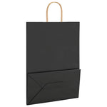 HKH Bolsas de Papel 250 Unidades con Asas - Negro - 32x17x44 cm