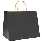 HKH Sacos de Papel 250 Unidades com Alças - Preto - 32x22x24 cm