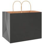 HKH Sacos de Papel 250 Unidades com Alças - Preto - 32x22x24 cm