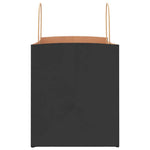 HKH Sacos de Papel 250 Unidades com Alças - Preto - 32x22x24 cm