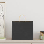 HKH Sacos de Papel 250 Unidades com Alças - Preto - 32x22x28 cm