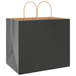 HKH Sacos de Papel 250 Unidades com Alças - Preto - 32x22x28 cm