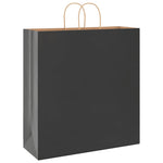 HKH Sacos de Papel 250 Unidades com Alças - Preto - 45x17x48 cm