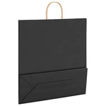 HKH Sacos de Papel 250 Unidades com Alças - Preto - 45x17x48 cm