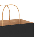 HKH Sacos de Papel 250 Unidades com Alças - Preto - 45x17x48 cm
