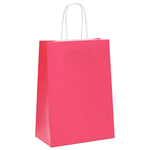 HKH Sacos de Papel 50 Unidades com Alças - Rosa - 15x8x21 cm