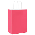 HKH Sacos de Papel 50 Unidades com Alças - Rosa - 15x8x21 cm