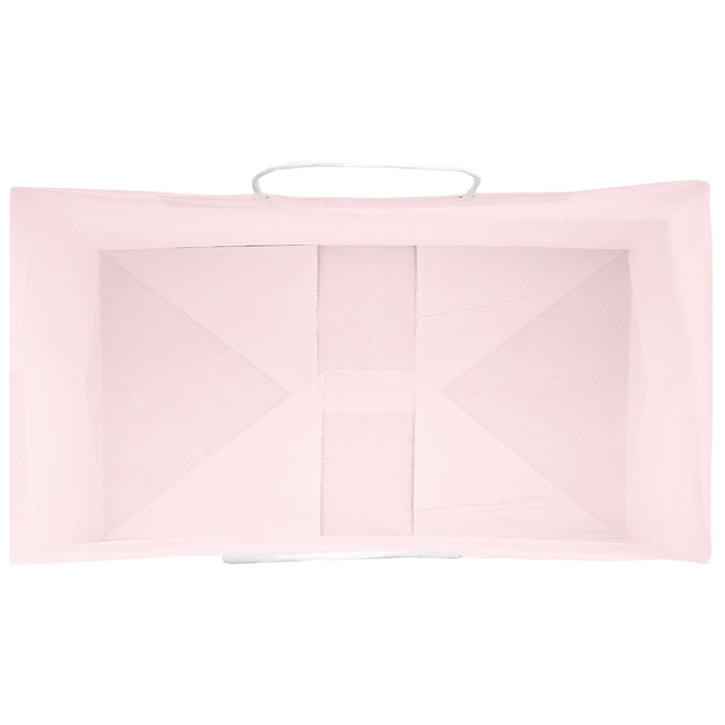 HKH Sacos de Papel 50 Unidades com Alças - Rosa - 15x8x21 cm