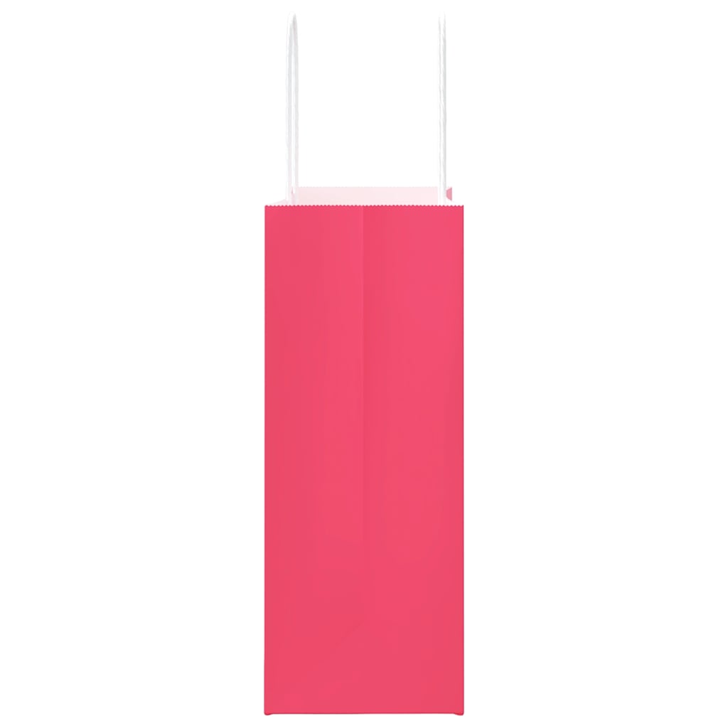 Bolsas de papel HKH 50 unidades con asas - Rosa - 21x11x28 cm