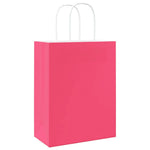 Bolsas de papel HKH 50 unidades con asas - Rosa - 21x11x28 cm