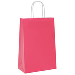 HKH Sacos de Papel 50 Unidades com Alças - Rosa - 21x11x31 cm