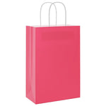 HKH Sacos de Papel 50 Unidades com Alças - Rosa - 21x11x31 cm