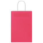 HKH Sacos de Papel 50 Unidades com Alças - Rosa - 21x11x31 cm