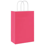 HKH Sacos de Papel 50 Unidades com Alças - Rosa - 21x11x31 cm