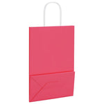 HKH Sacos de Papel 50 Unidades com Alças - Rosa - 21x11x31 cm
