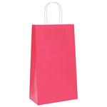 HKH Bolsas de papel 50 unidades con asas - Rosa - 21x11x36 cm