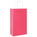 HKH Bolsas de papel 50 unidades con asas - Rosa - 21x11x36 cm