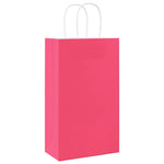 HKH Bolsas de papel 50 unidades con asas - Rosa - 21x11x36 cm